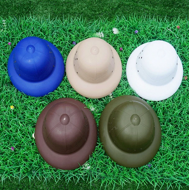 Men Military Vietnam Pith Helmet Hat Rain Plastic Jungle Hunter Army Soldier C