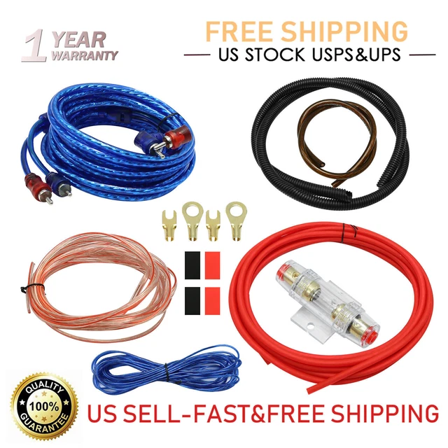 8 GAUGE AMP Kit Amplifier Install Wiring Complete 8Ga Installation