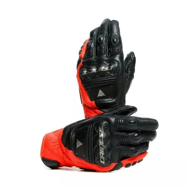 Motorcycle Gloves Man Dainese 4-STROKE 2 Black Fluo-Red