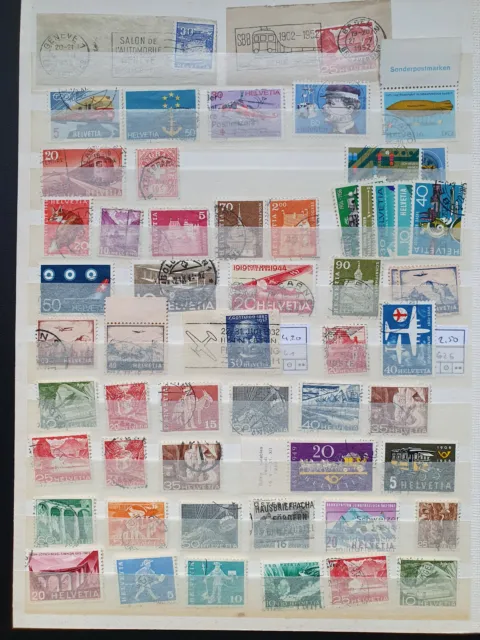 Briefmarken Sammlung Schweiz Helvetia alt