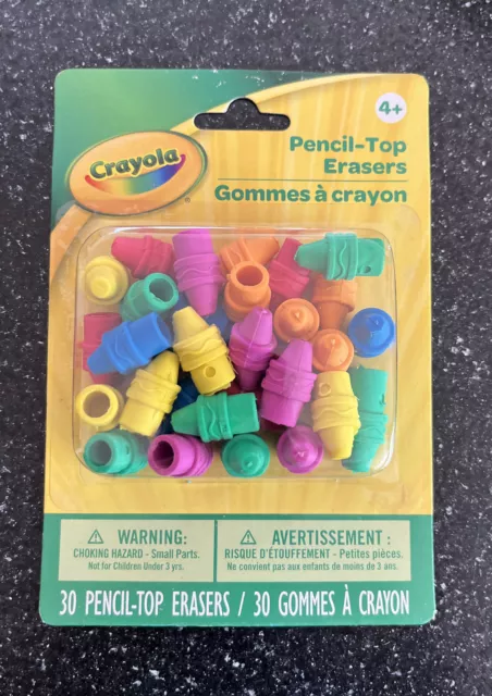 40 Pack Crayon Pencil Top Erasers, School Supplies Crayola Writing Party  Favors