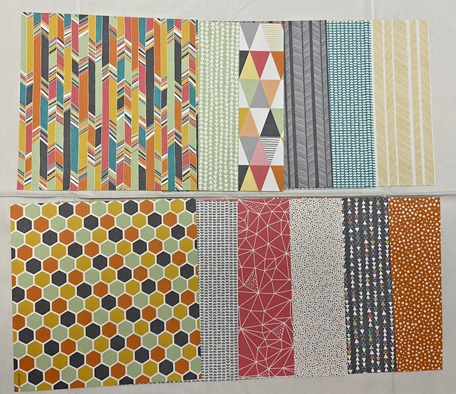 Papel de recortes Stampin Up Confetti Celebration 6"" x 6"" DSP-12 hojas - Lote-Geo