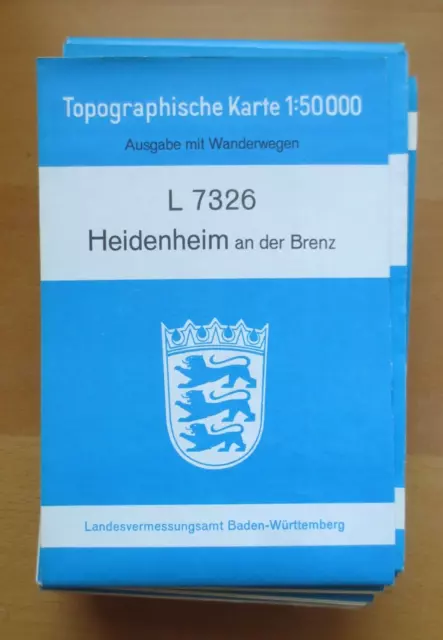 r1-1) Topographische Karte 1 : 50000  Heidenheim an der Brenz    L 7326
