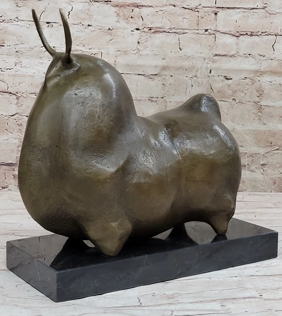 Fernando Botero Cubist Bull in Large format - Real Bronze sculpture Hot Cast NR