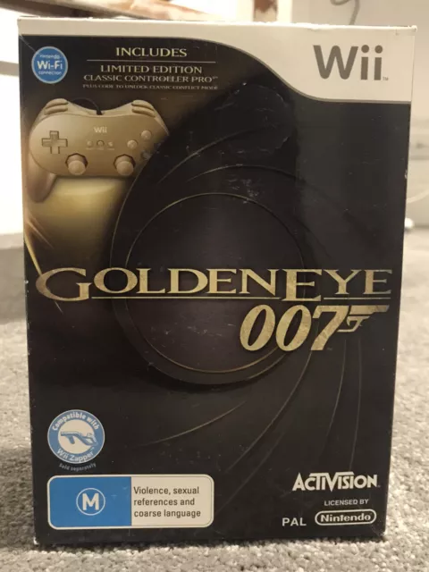  James Bond 007: GoldenEye 007 Classic Edition Hardware Bundle  with Gold Wii Classic Controller Pro : Movies & TV