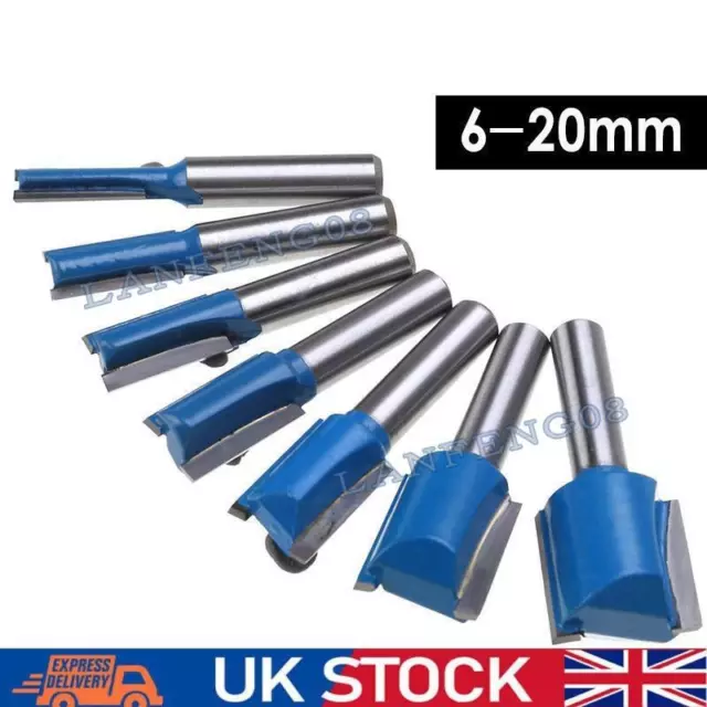 1/7PCS Shank Straight Woodworking Router Bit Set Carpenter Milling Cutter 6-20mm