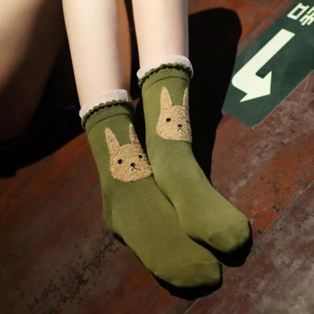 Cartoon Animal Zoo Women Socks Ladies Girls Cotton Warm Soft BS