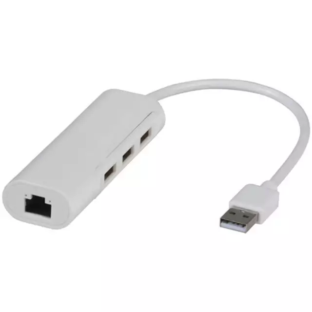 Attrezzatura di rete di alta qualità Adattatore da USB 2.0 a Ethernet con hub US