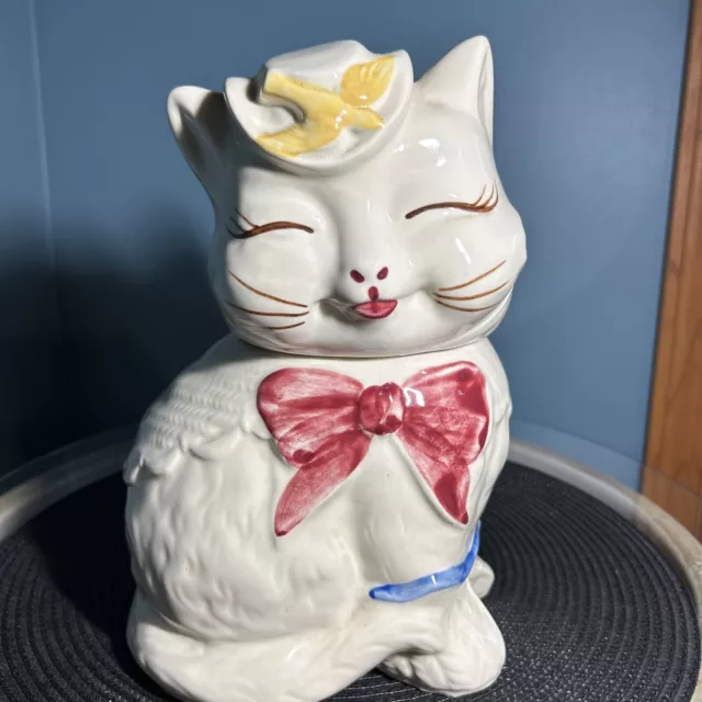 DE COLECCIÓN Botas Shawnee Cerámica Gato N Pintadas a Mano Tarro de Galletas Gato Gatito