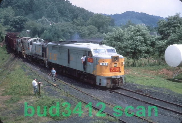 L&N Louisville & Nashville FA #311 at Manchester KY 1969 DUPLICATE Slide!