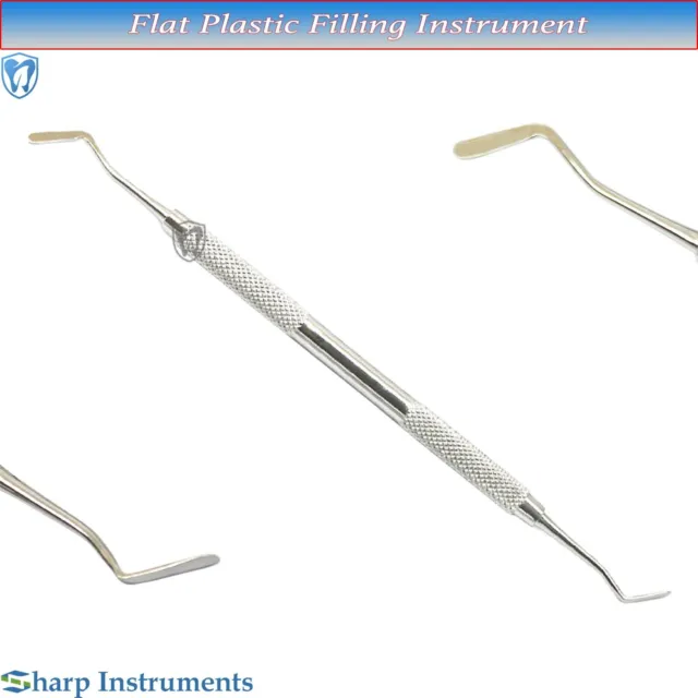 Flat Plastic Filling 2.5 mm Restorative Amalgam Dental Double Ended Instruments