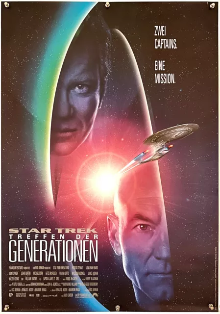Star Trek TREFFEN DER GENERATIONEN original Kino Plakat A1 gerollt 1995