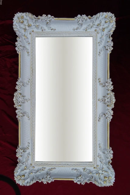 Miroir Mural Ovale Or Baroque Shabby Chic 46x36 Cm - Cadre Décoré Style Campagne, Montage Mural