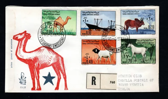 Somalia  1972, FDC, Venetia Club  (73/s), ANIMALI DOMESTICI