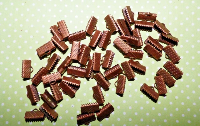 x54 abrazaderas antiguas de cinta de cobre 13 mm x 8 mm