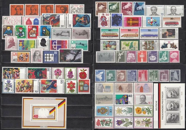 Germany 1974 + 1975 - complete year sets - MNH (b15)