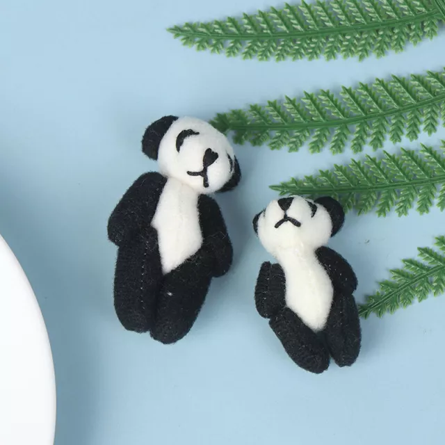 1pc 4/6Cm Mini Joint panda Plush Stuffed Wedding Box Toy Doll GarmentAPUKAPUK XI