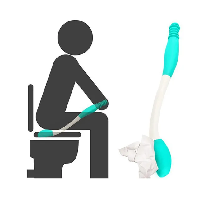 Toilet Aids Tools Long Handle Reach Comfort Bottom Tissue Wiper Self Wipe Assist