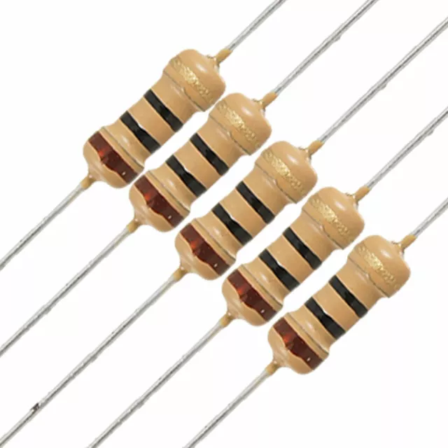 100 x Resistors 10 ohm OHMS 1/4W 250V 5% Carbon Film