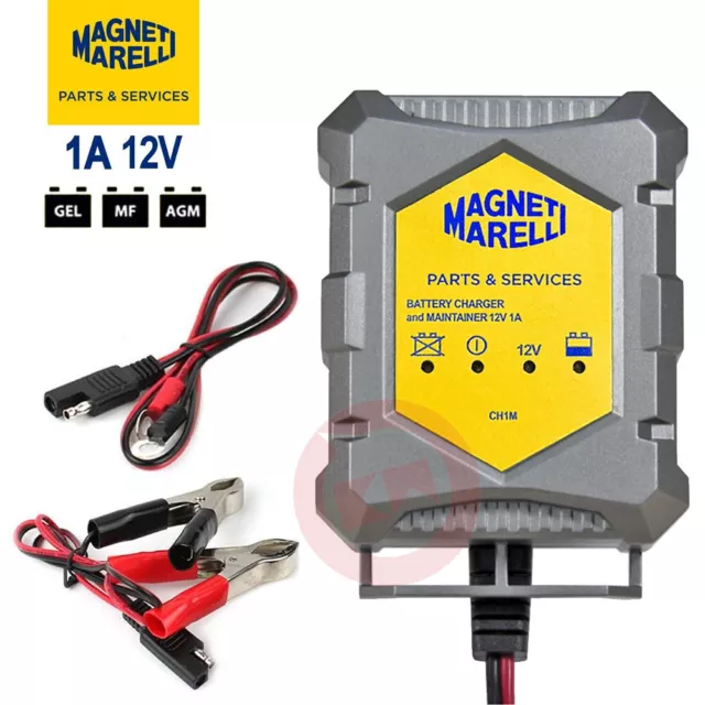 MANTENITORE CARICATORE BATTERIA 12V 1Amp MAGNETI MARELLI CH1M 6 STEP AUTO  EUR 29,90 - PicClick IT