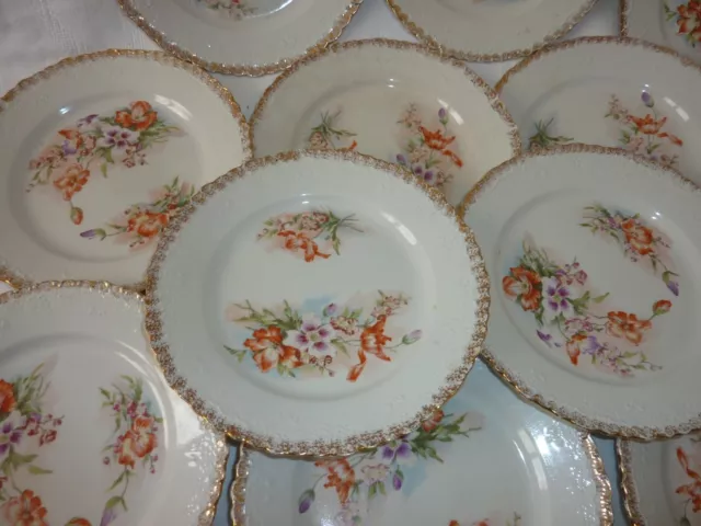 12 Assiettes Creil Montereau Terre De Fer Faïence Ceramic Plates Piatti Platos