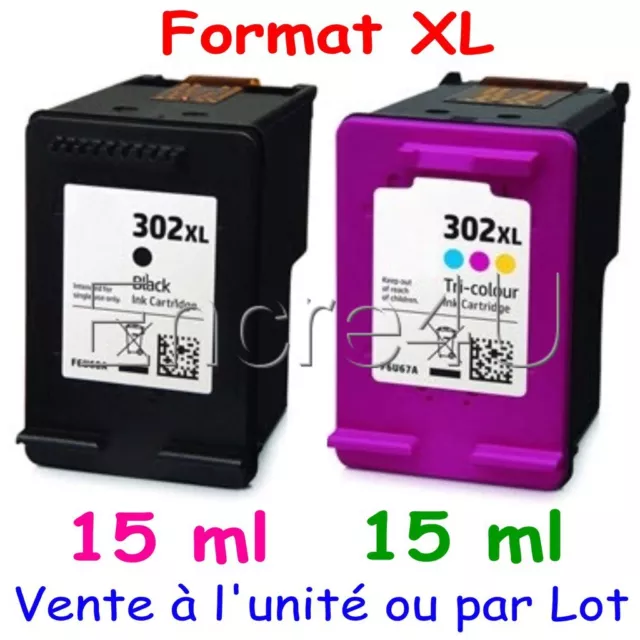 Cartouches d'encre compatibles avec HP DeskJet 3630 3632 3639 ( série 302 XL )