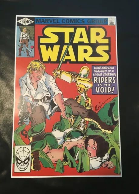Star Wars SIGNED comic poster print (Marvel #38 "Riders in the Void")
