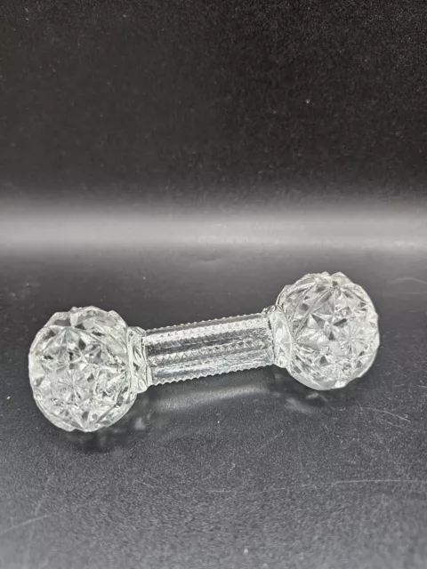 Antique Glass Daisy And Button Clear Knife Rest Or Paperweight