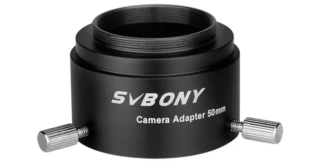 SVBONY SV186 50mm ADJUSTABLE TELESCOPE EYEPIECE to T2 MOUNT ADAPTER