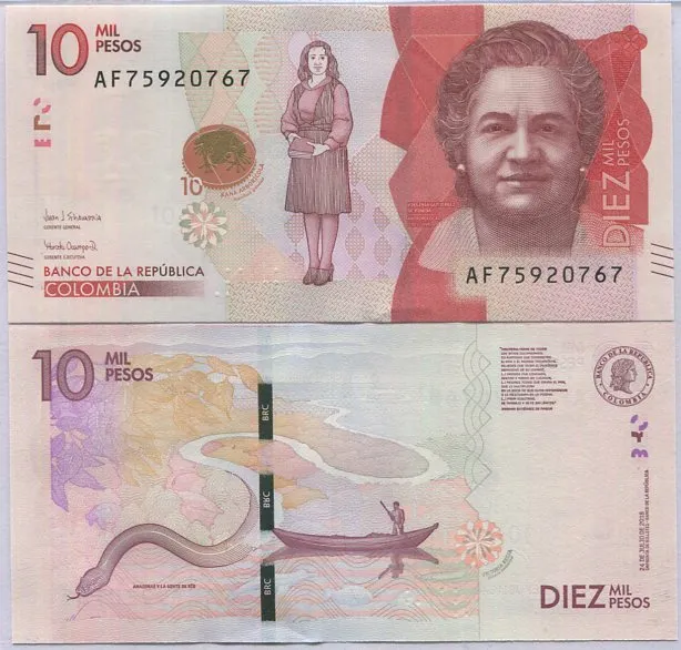 Colombia 10000 Pesos 2018/2020 P 460 UNC
