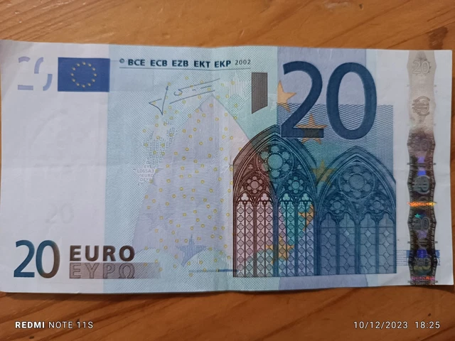 Billet de 20€ rare   2002   signé Jean-Claude Trichet   état neuf 