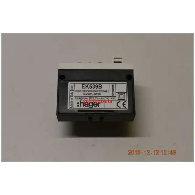 Hager EK539B Thermostat Programmable Numérique Batterie Hebdomadaire 3