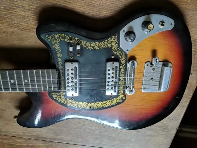 1960's teisco Del Ray Spectrum electric guitar