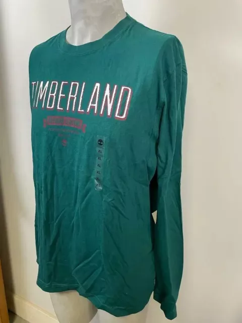 Timberland  Men's LONG SLEEVE TURQUOISE  T-Shirt 6208J-344 SIZE : S