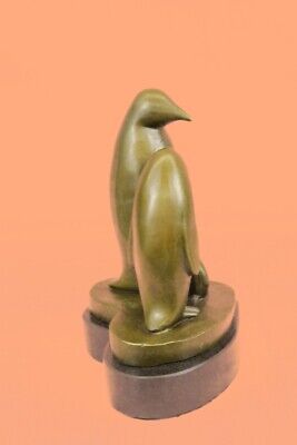 Vtg Mid Century Modernist Deco Bronze Brass Abstract Penguin Bird Sculpture DEAL