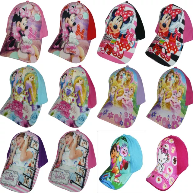 Girls Disney Princess Minnie Violetta Hello Kitty Paw Patrol Dora Baseball Cap