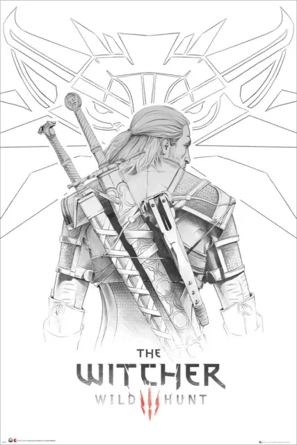 The Witcher Poster Geralt Sketch Maxi