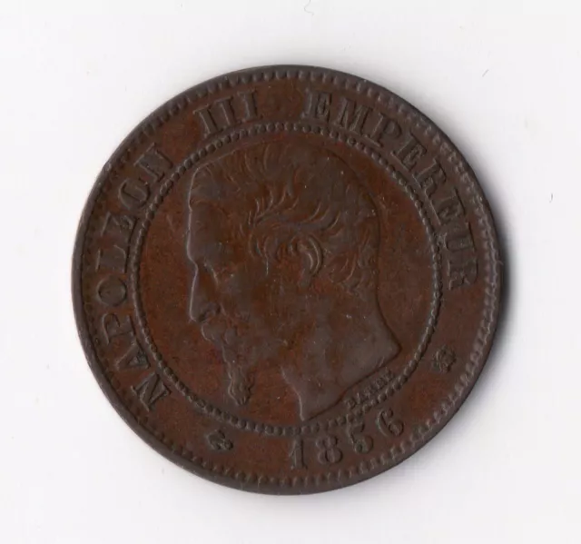 Qualite Monnaie De 2 Centimes Napoleon Iii Bronze De 1856 K ( Bordeaux ) Rare