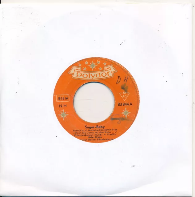 Sugar-Baby - Peter Kraus - Polydor 23844 - LC Single 7" Vinyl 266/05