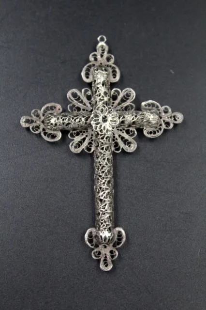 altes Filigran Silber Kreuz 19.Jahrhundert