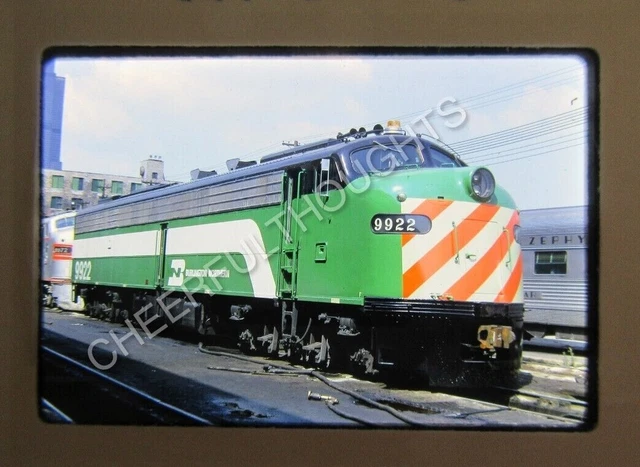 Original '73 Kodachrome Slide BN Burlington Northern 9922 E9AM Clean Paint 36C61