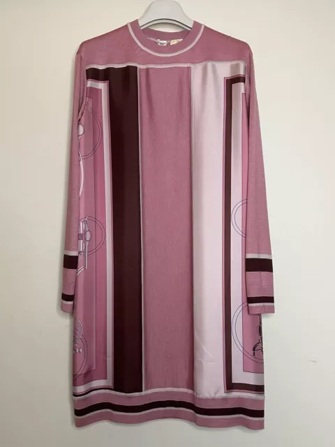 Hermes "Ex-Libris" Long-sleeve Twillaine Dress Silk Cashmere Brand New Size 34 Hermes "Ex-Libris" Long-sleeve Twillaine Dress Silk Cashmere Brand New Size 34