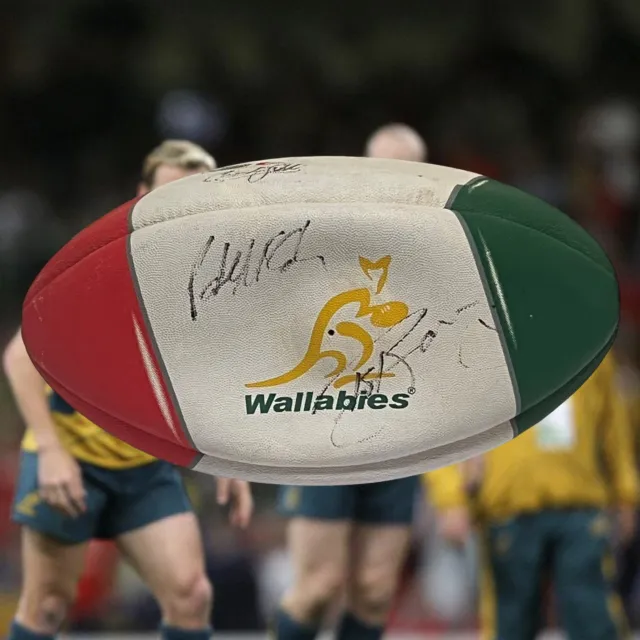 Vintage Signed Australian Wallabies Rugby Union Football 2000-2010