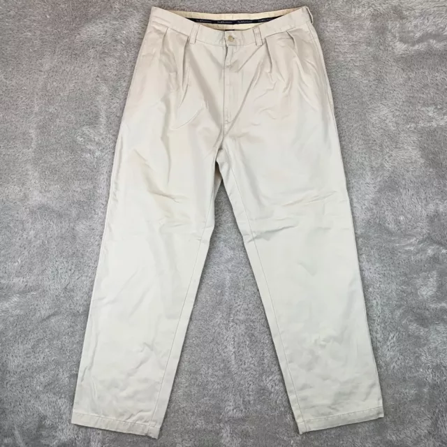 POLO Ralph Lauren Beige Cotton Andrew Pant Chino Trousers Size Men's W35 L32