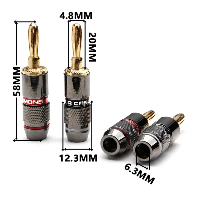 4 pz Hifi Y Spade Plug Ad Alte Prestazioni In Fibra di Carbonio 4 pz Hifi Y Spade Plug Ad Alte Prestazioni In Fibra di Carbonio