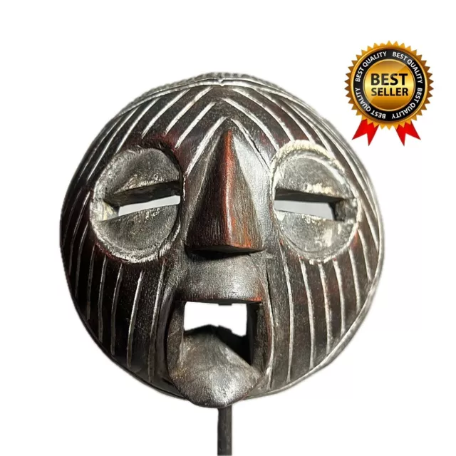 African Old African wood mask Songye wooden mask Hand Carved Home Décor-877