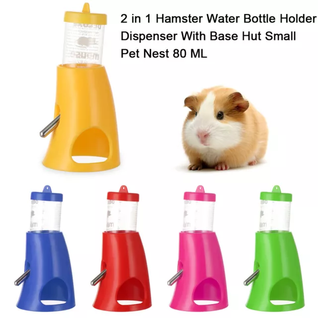 2 in 1 Hamster Auto Drinker Guinea Pig Feeder Pet Water Bottle Dispenser