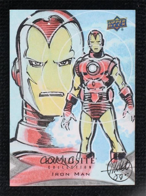 2021 Upper Deck Marvel Black Diamond 1/1 Iron Man Mitch Ballard Auto Sketch 5i7