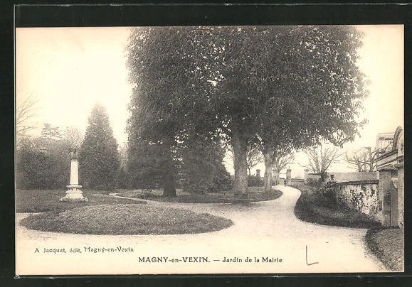 CPA Magny-en-Vexin, Jardin de la Mairie