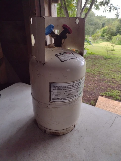 Empty Recovery Tank- R22 R12 r500 r502 HVAC empty tank READ DATE Empty Recovery Tank- R22 R12 r500 r502 HVAC empty tank READ DATE